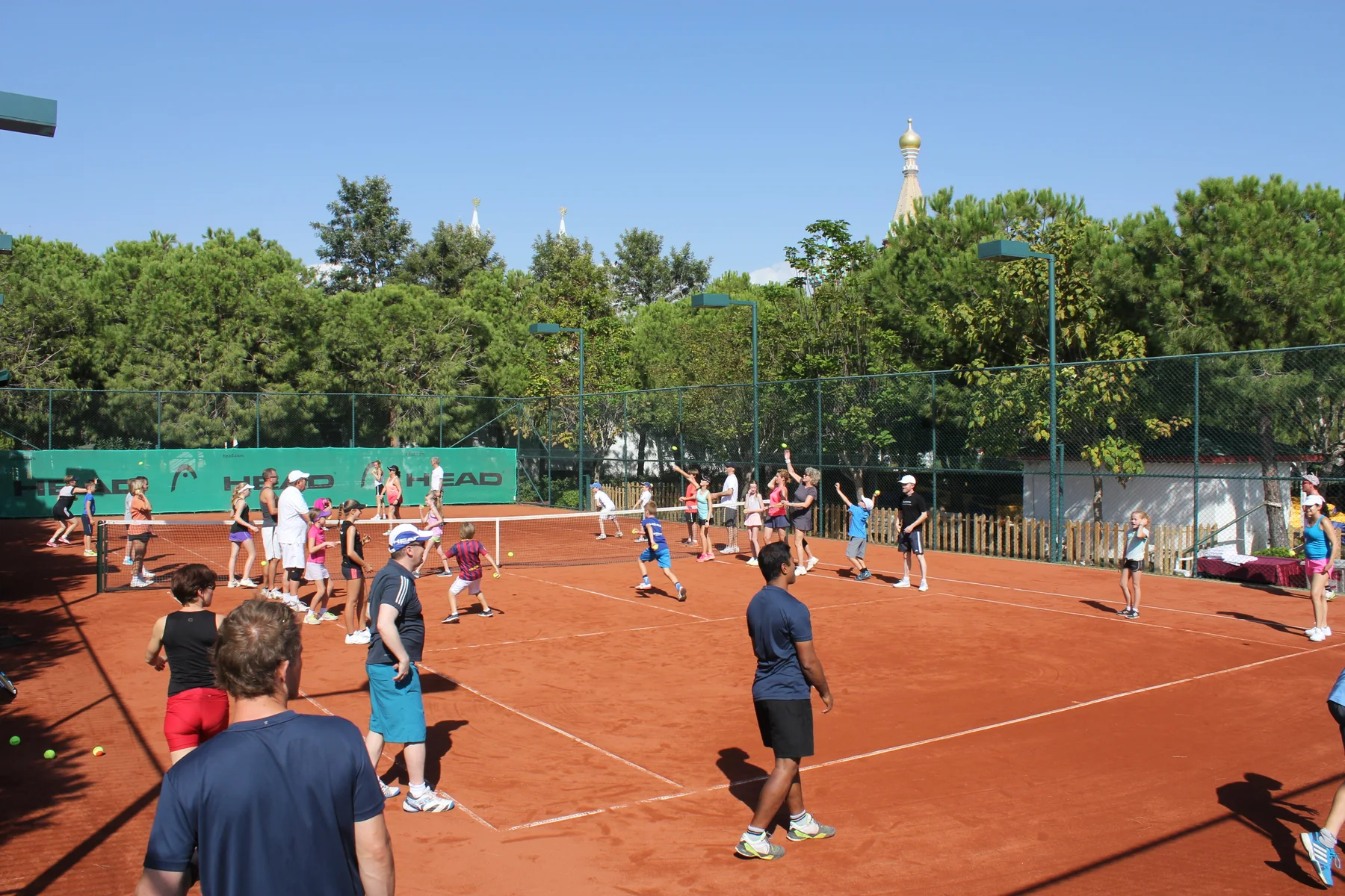Multi-court team training session